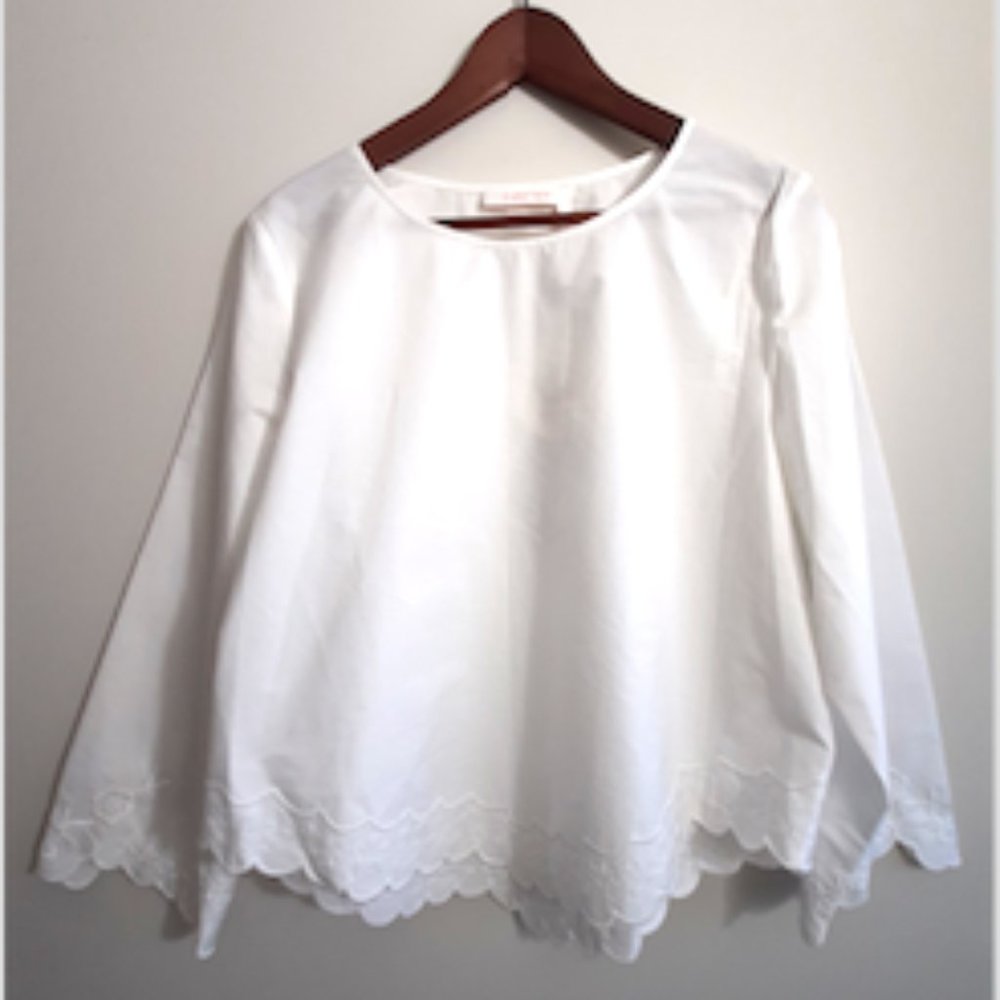 See by Chloé embroidered poplin top
